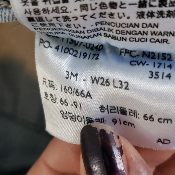 Levi's Skinny Jeans Size 3 W26 L32 - Picture 3 of 6